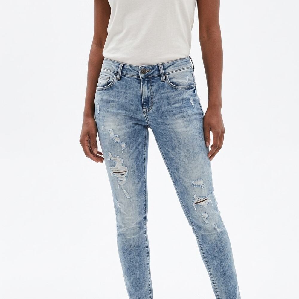 LTB Blue Super Slim Lacey Stretch Jeans Women Size 28